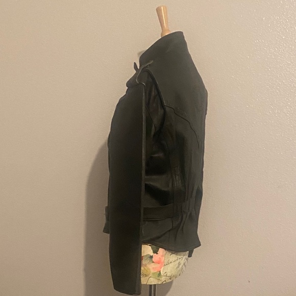 Black Leather Jacket Sz 10 - Picture 9 of 13